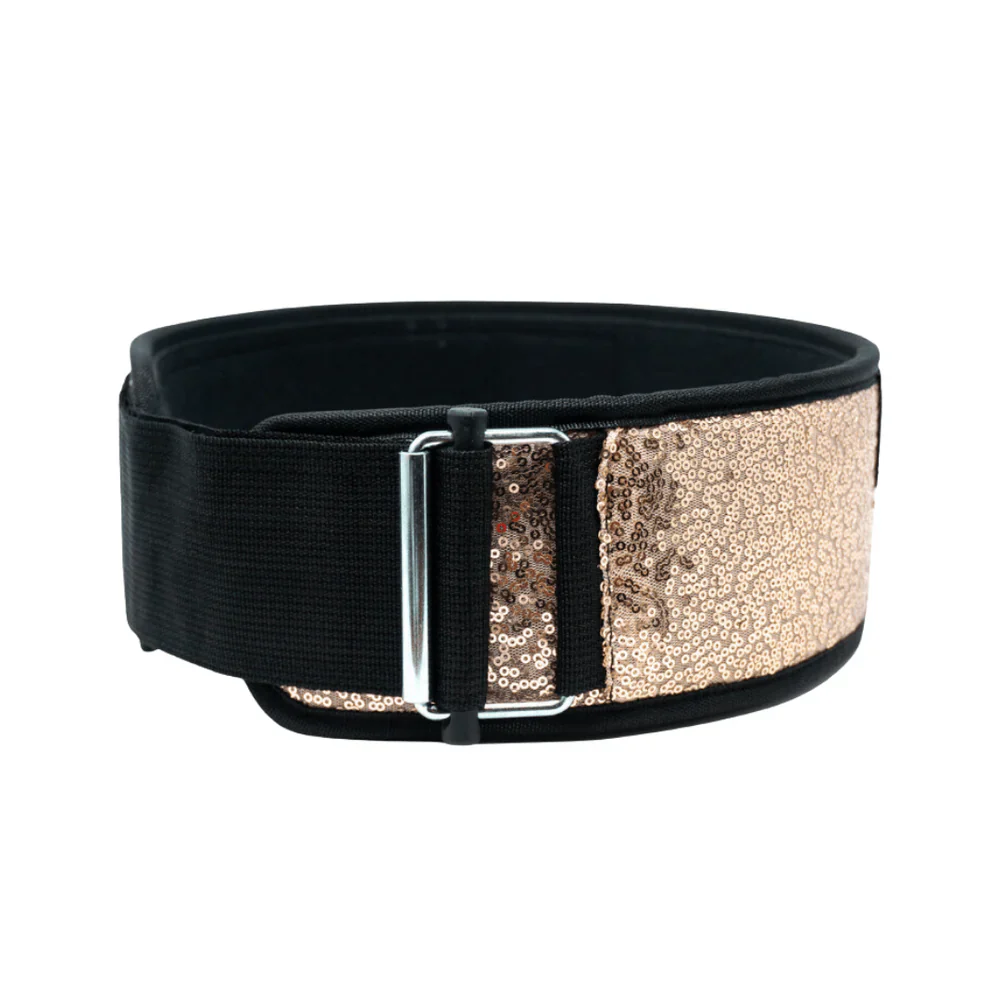 Classy Bling Rose Gold 4" Weightlifting Belt - Image 4