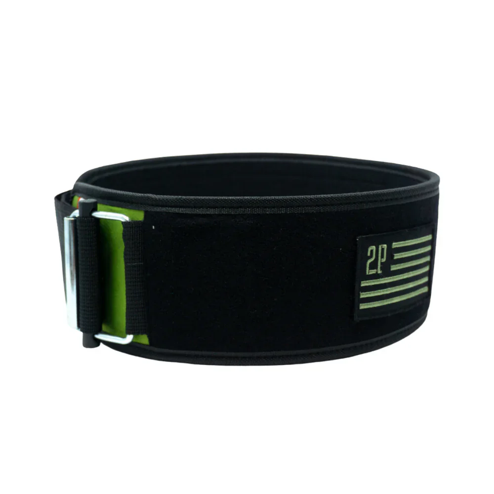 Green Velcro Patch 4" Weightlifting Belt - Image 4